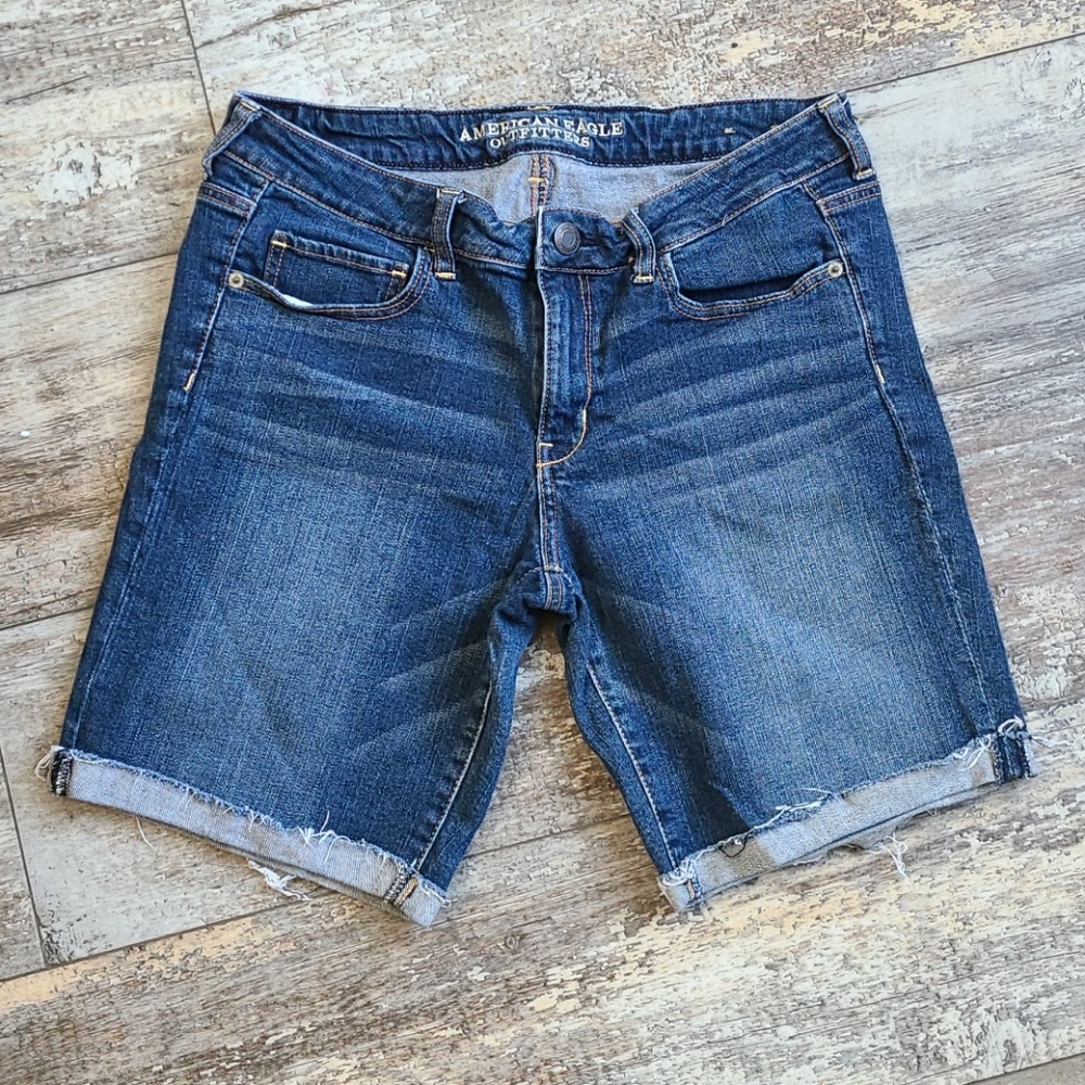 American Eagle Outfitters Midi Denim Shorts